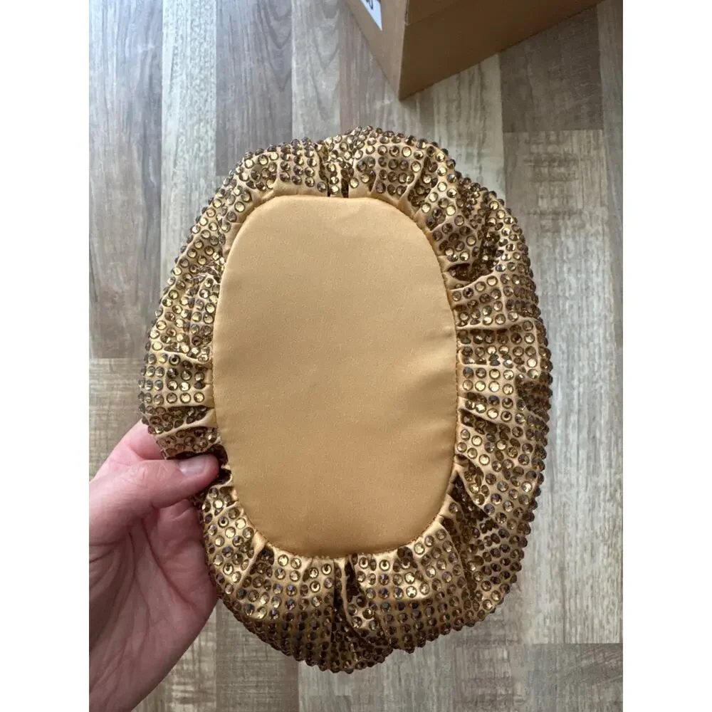 J. Crew Gold Satin and Crystal Santorini Looped Bag - Picture 3 of 5